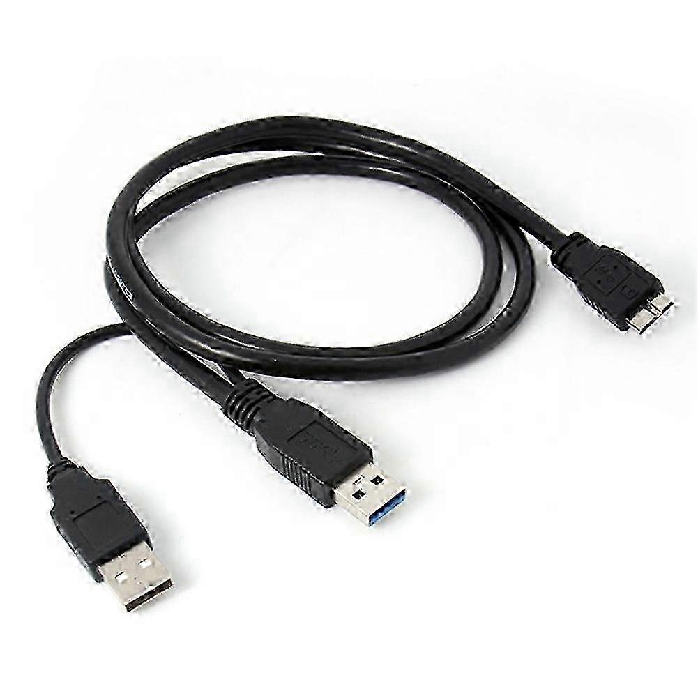 A Micro USB B 3.0 Y-Cable Move Hard Drive Cable