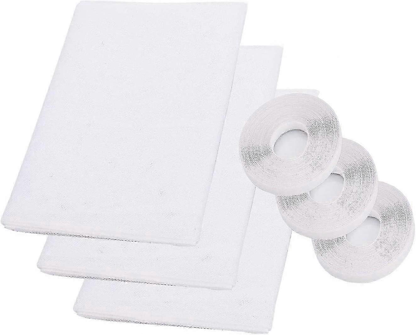 Self Adhesive Invisible Window Screen 1.3m x 1.5m Insect Flying Window Screen 3pcs