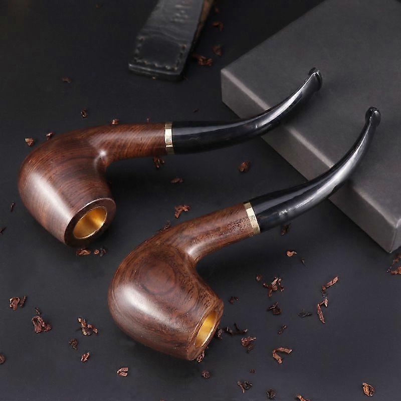 Three-in-one solid wood waxed old-fashioned pipe - a gift for father