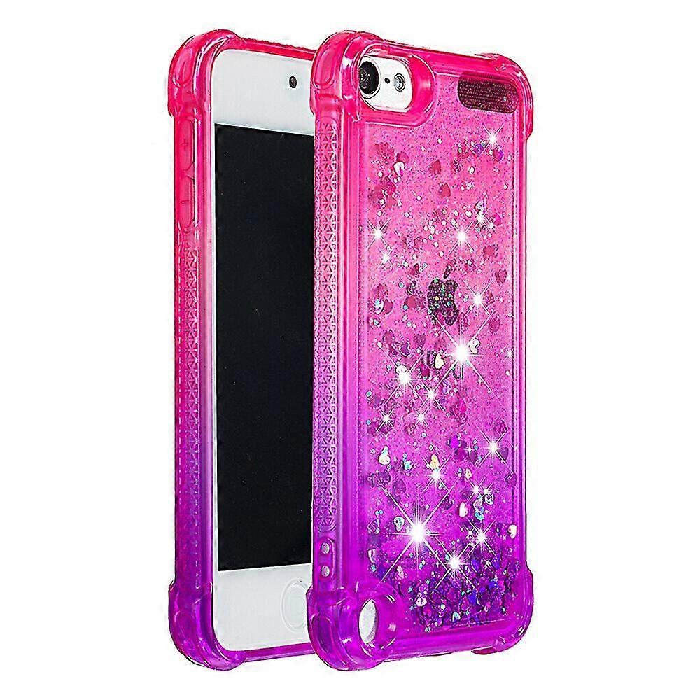 Etui na Ipod Touch 7/6/5 Liquid Glitter Funny Bling Shiny Crystal Flowing Sparkle Moving Cover Clea