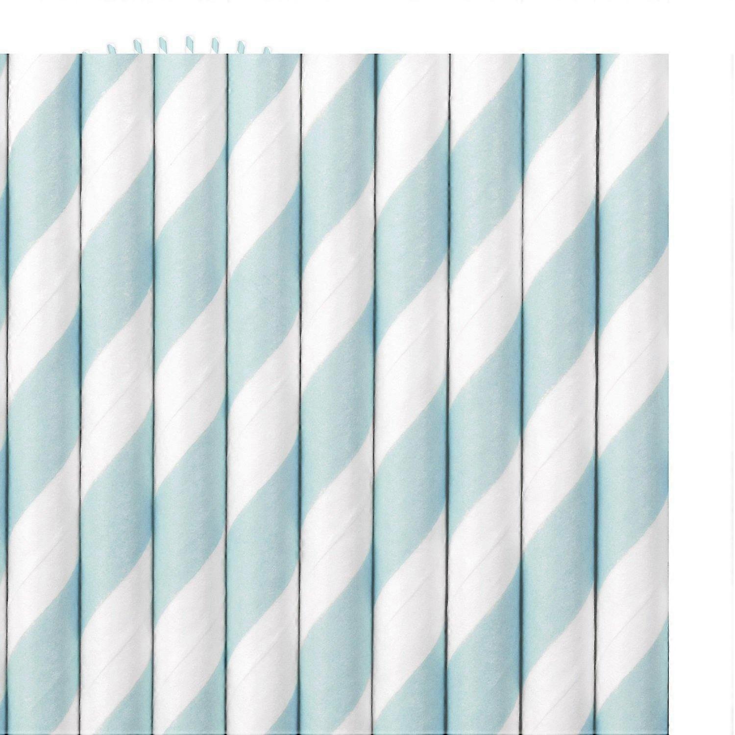 Pajitas Azul-Blanco (10 Piezas)
