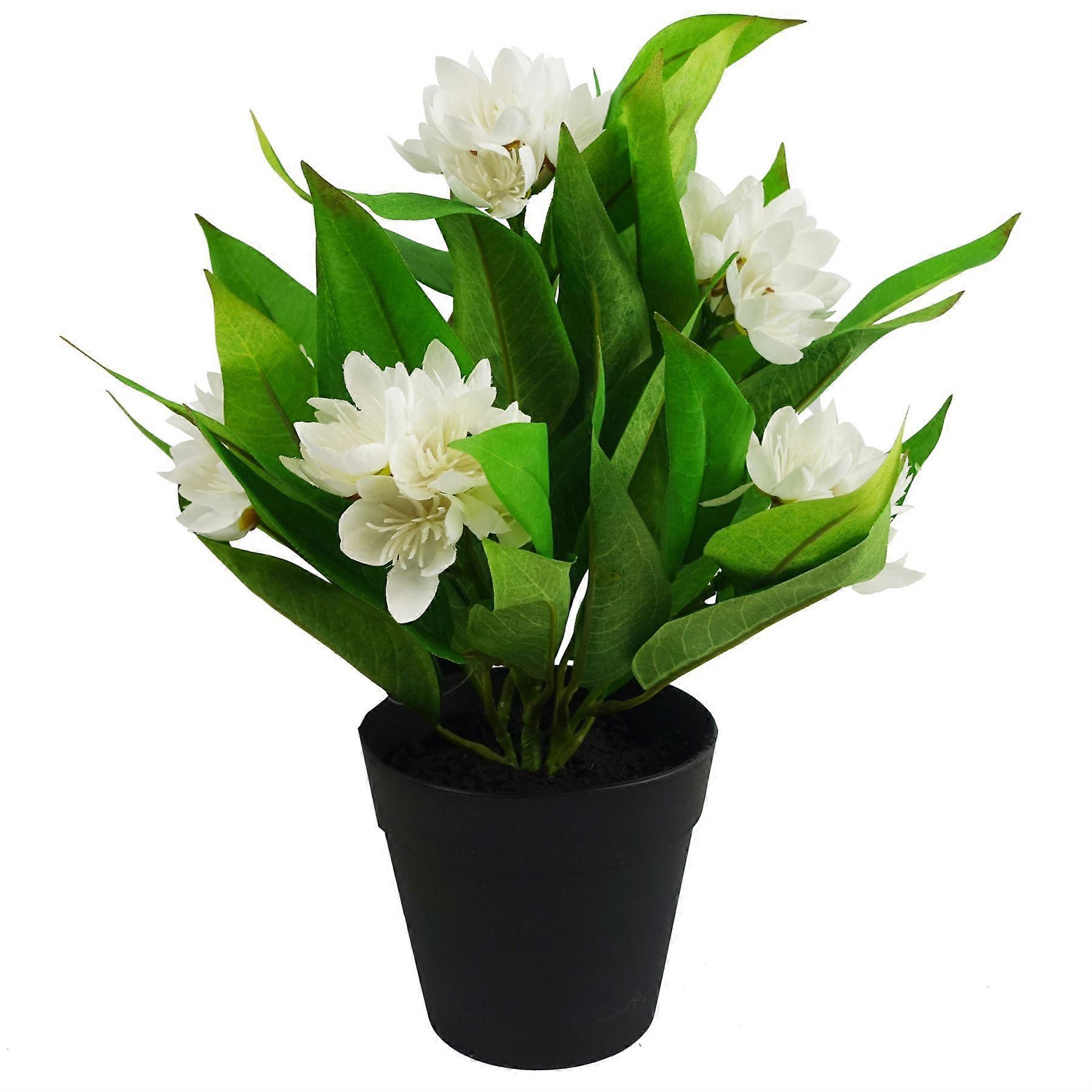 18cm Artificial Freesia Plant White Flowering