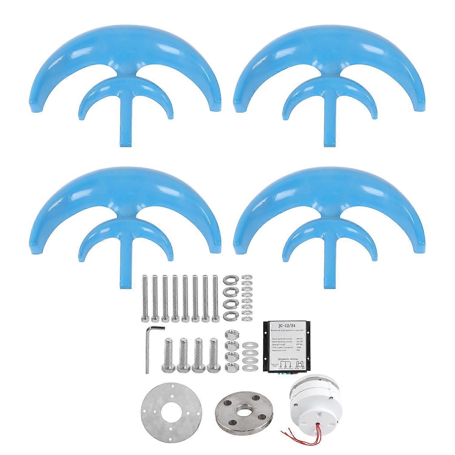 Wind Turbine 4 Blade Lantern Type Double Layer Wind Power Generator Assembly Parts 1200W12V