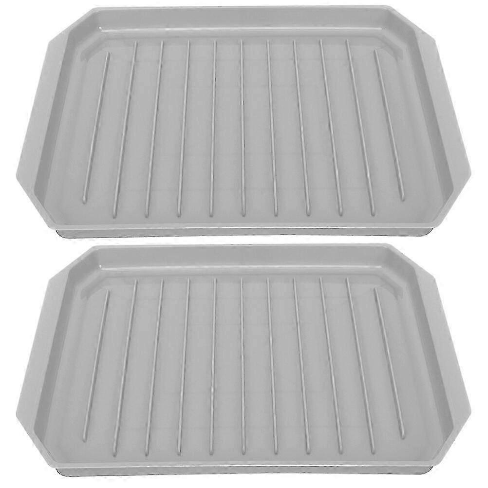 2pcs Bacon Microwave Tray Microwave Bacon Rack Baking Oven Tray Oven Bacon Plate-Good