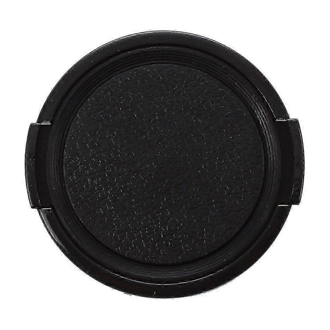 Camera Plastic Side Pinch Clip On Front Lens Cap Protective Cover Black 49mm