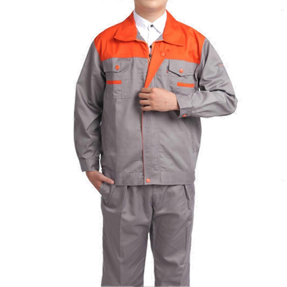 Set di vestiti per riparatori Abbigliamento per assicurazione sul lavoro per saldatura elettrica (grigio arancione 180/2XL)