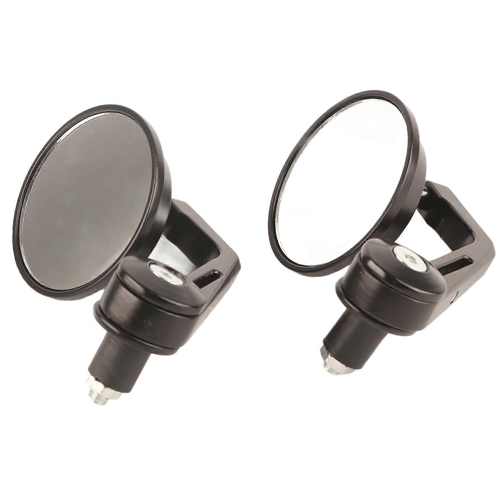 Rétroviseurs latéraux universels ronds chromés pour guidon de moto, 7/8"