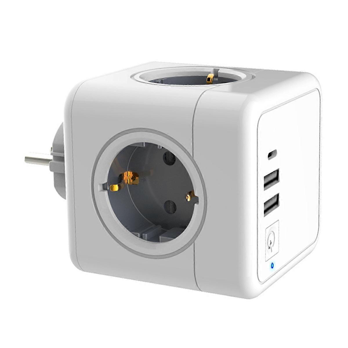 Creative Cube Power Socket European Standard with Switch