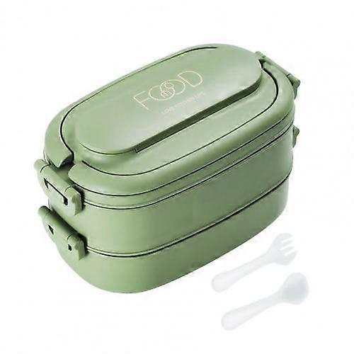 1550ml Double Layers Lunch Box with Spoon Fashion Portable Microwave Bento Box Healthy Plastic Food Storage Container Lunchbox