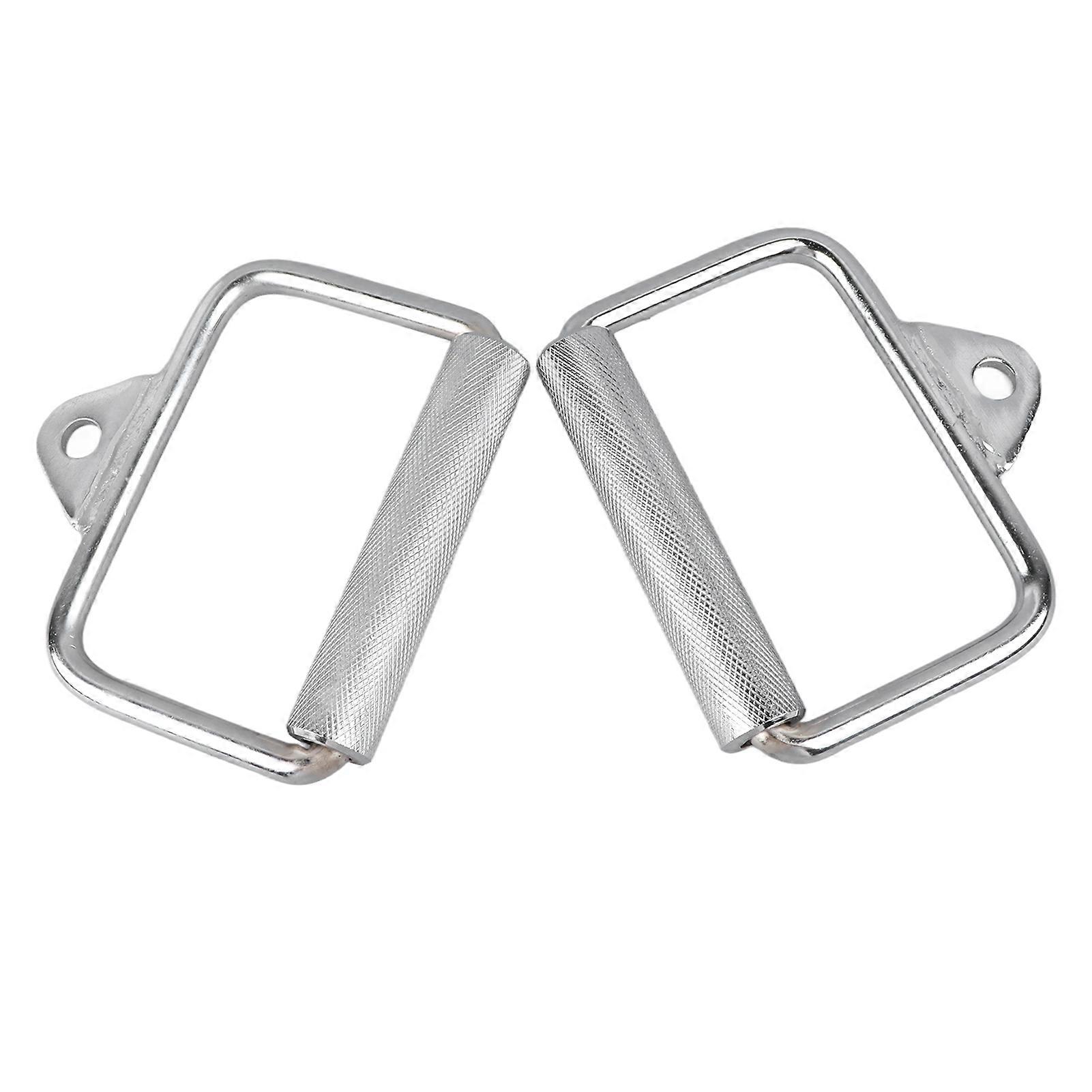2PCS Gym Exercise Pull Handle Stainless Steel Cable Attachment