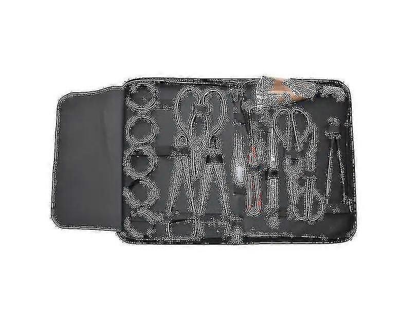 16pcsガーデン盆栽ツールセットカーボンスチールキットカッターはさみナイロンケース付き