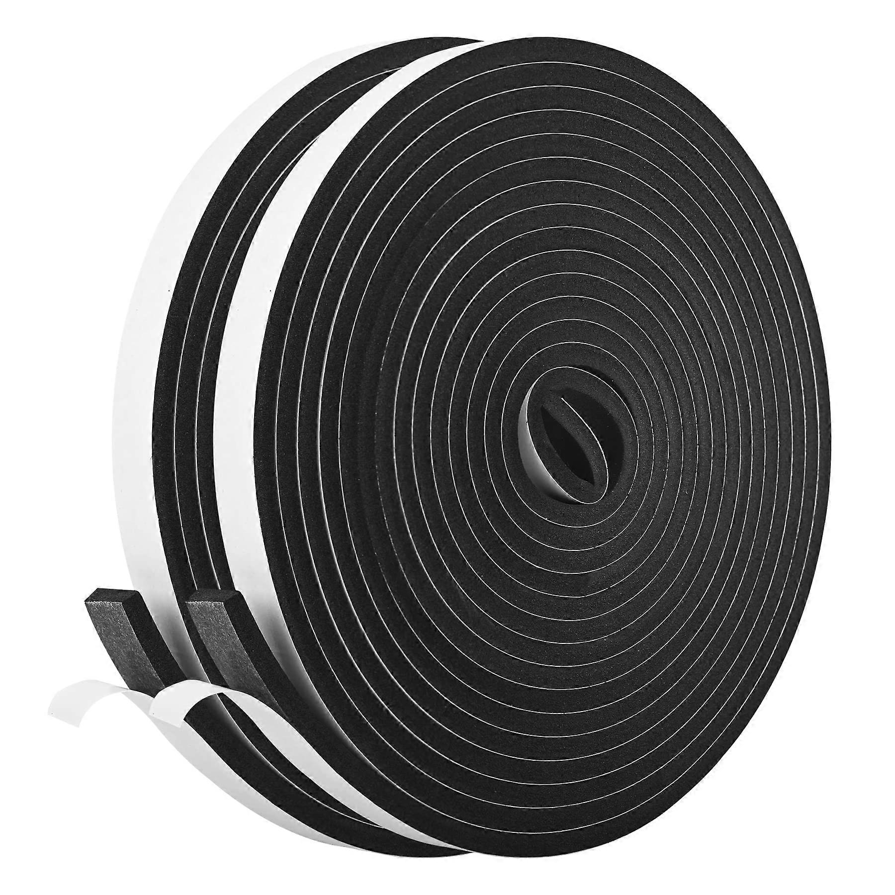 1/2x1/4x42 inches High - density Foam Tape for Soundproofing Doors and Windows