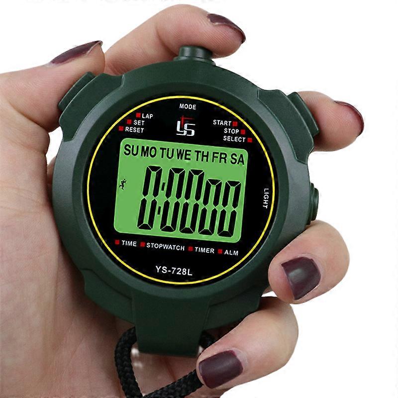 Black Digital Pocket Stopwatch 24h