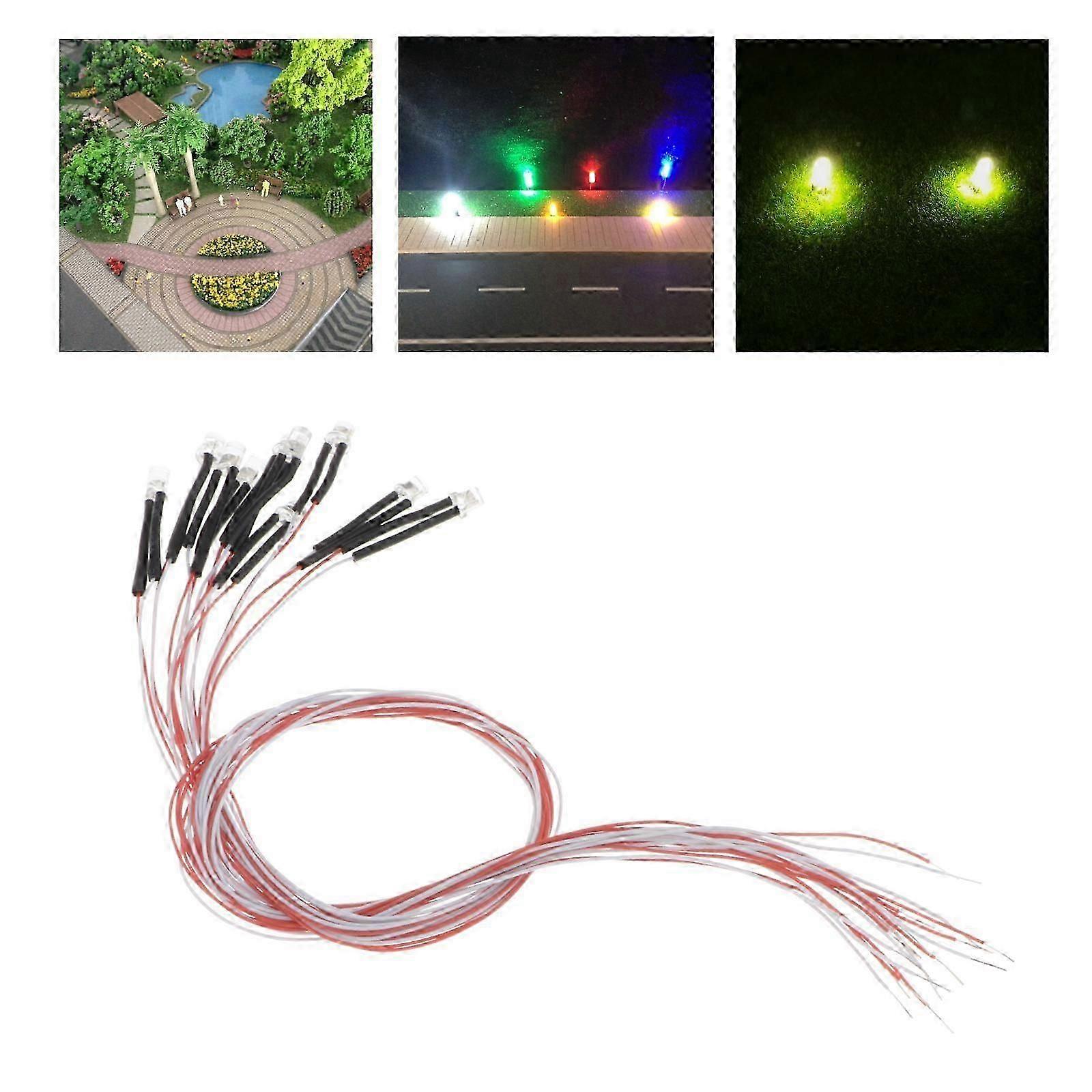 3mm LED Lights Set for Model Train Layout and Scenery Decor