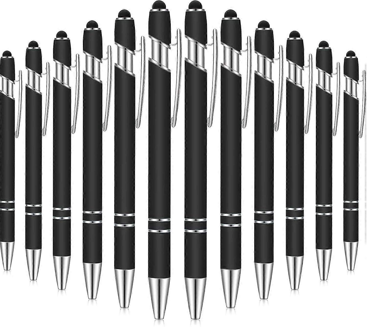 Metal Stylus Pen, Comfortable Grip For Your Writing And Touching Needs, Quick Drying Ink Retractable Ballpoint Pen With Sensitive Stylus, Perfect For