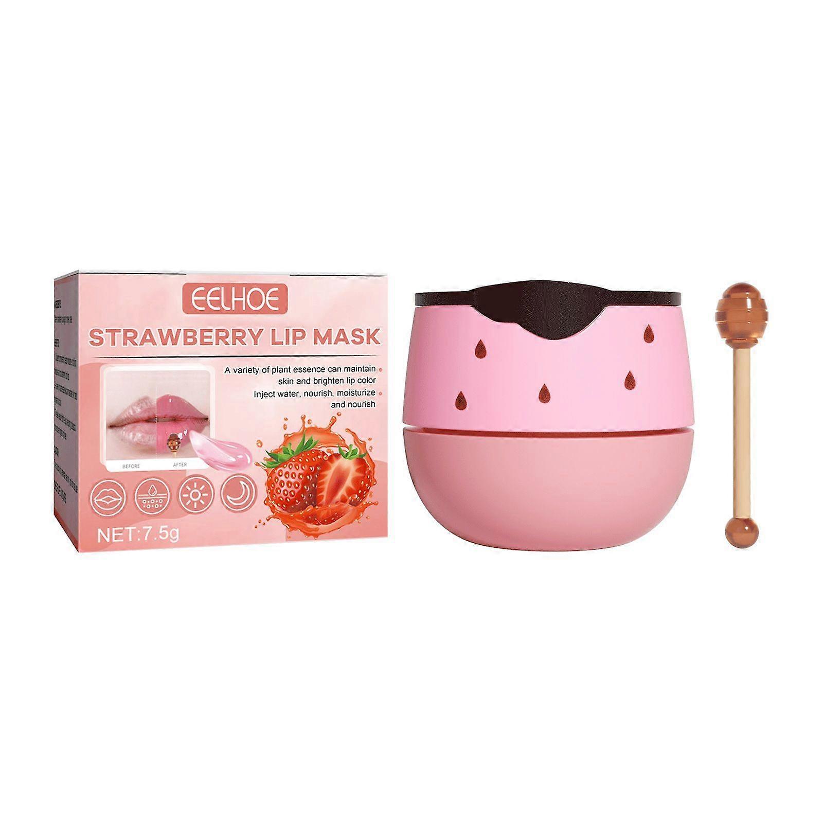 Moisturizing and moisturizing lip mask, dilute black lip color, lip pattern repair with lip brush, lip mask, non-greasy and easy to absorb