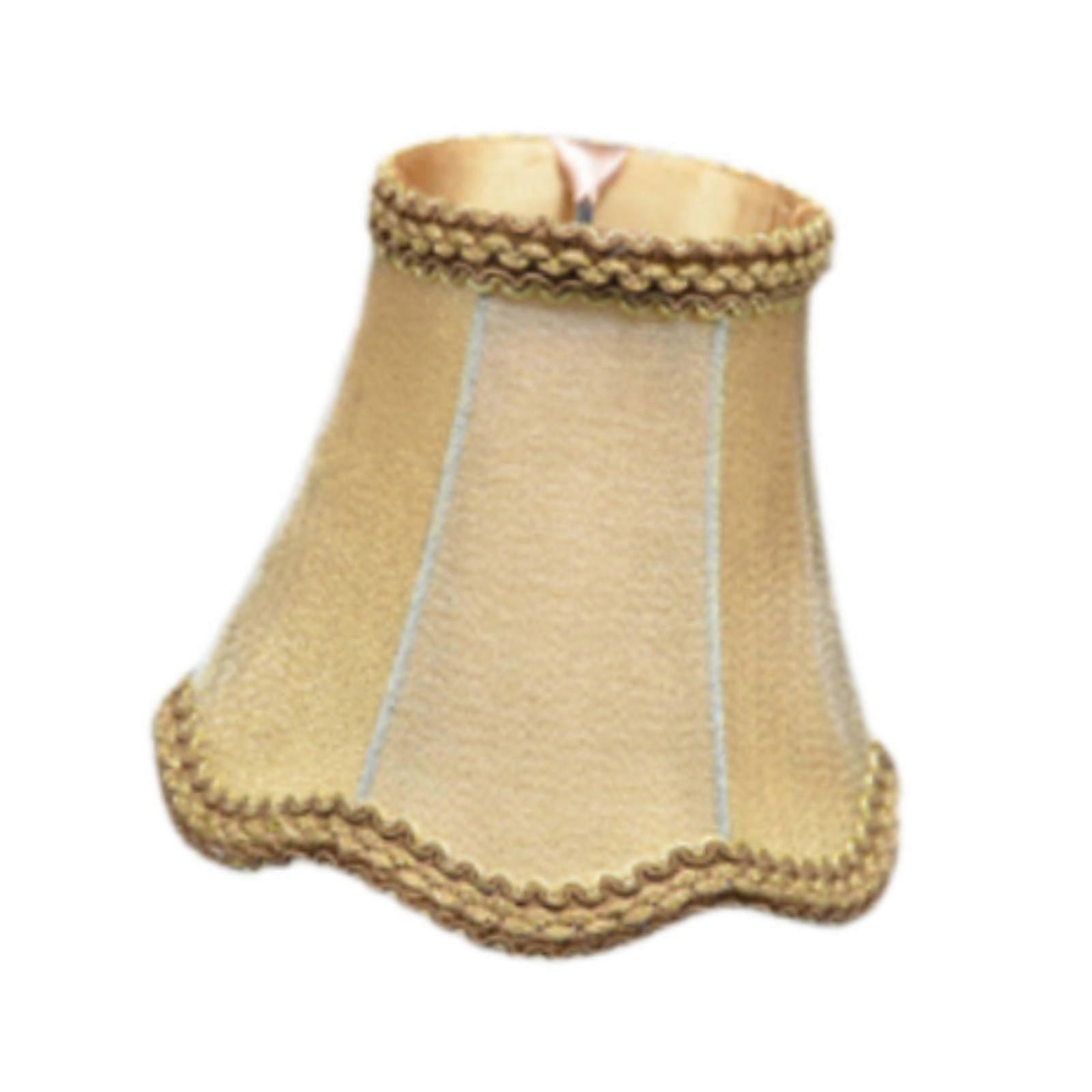Fabric Lampshade Replacement Romantic Easily Install Elegant Bell Lamp Shade gold
