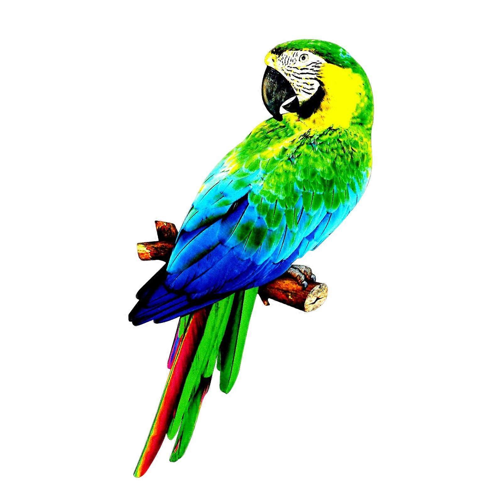 Artificial Parrots Figurines Bird Model Feather Parrot Macaw for Garden Ornament