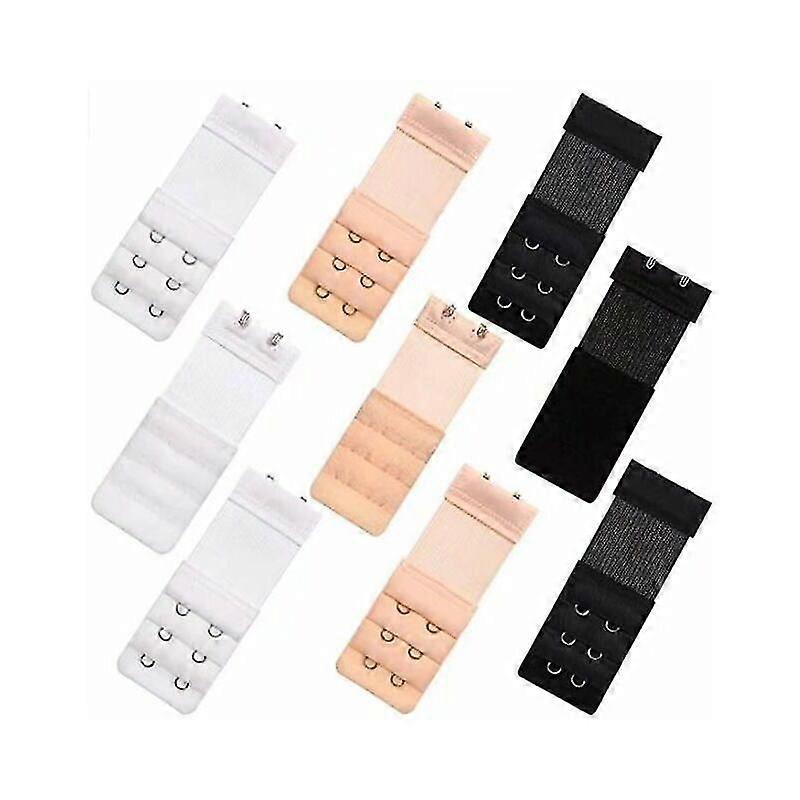 Women Soft Comfortable Elastic Bra Extenders Bra Extension Extender 2 Hook Bra Extender9pcs
