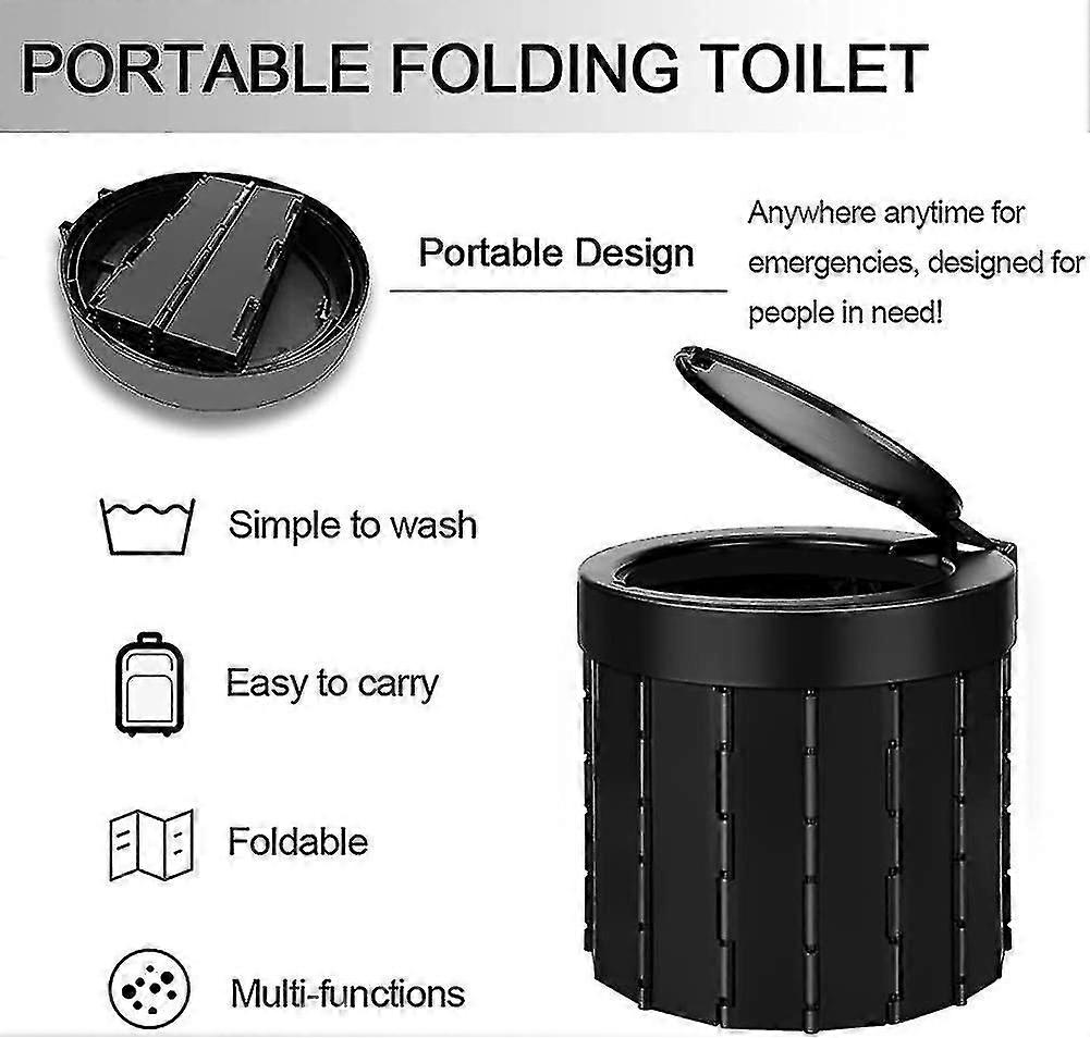 Portable Camping Toilet For Camper, Foldable Travel Camping Essentials
