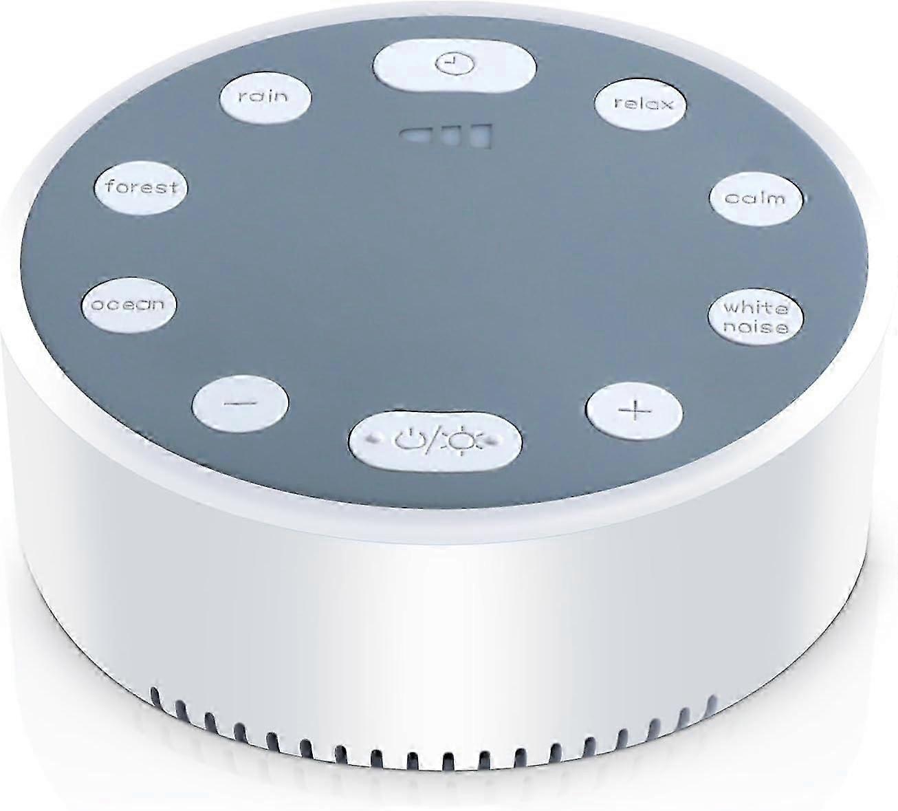 White Noise Sound Machine for Sleep, Small Travel Sound Machine with 6 Soothing Sounds, USB Rechargable Sleep Sounds White Noise Machine with Mood Nig