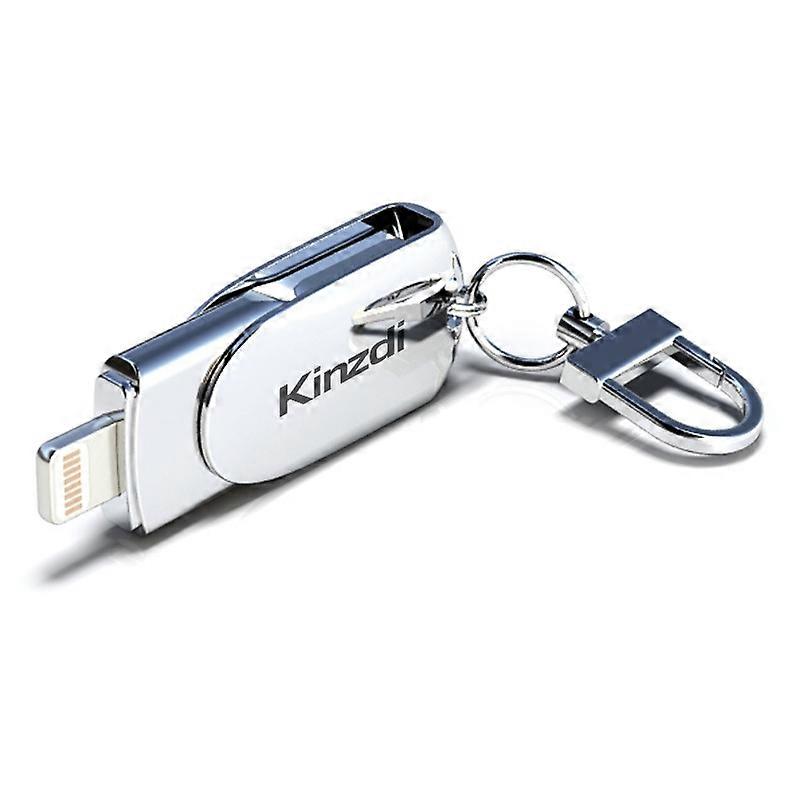 Kinzdi 32GB USB + 8 Pin Interface Metal Twister Flash U Disk (Silver)
