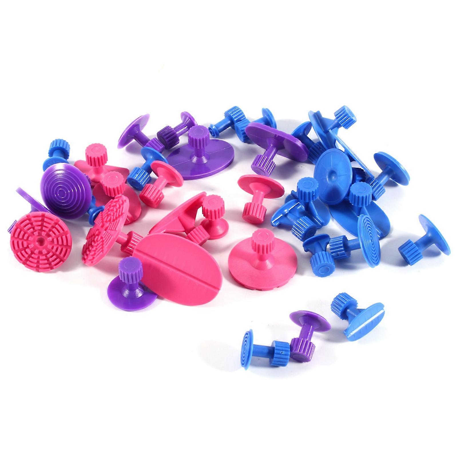 36PCS Auto Paintless Dent Repair Glue Puller Tabs Kit Plastic