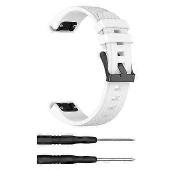 Garmin Fenix5 (22mm) Silicone Watch Strap in White Color