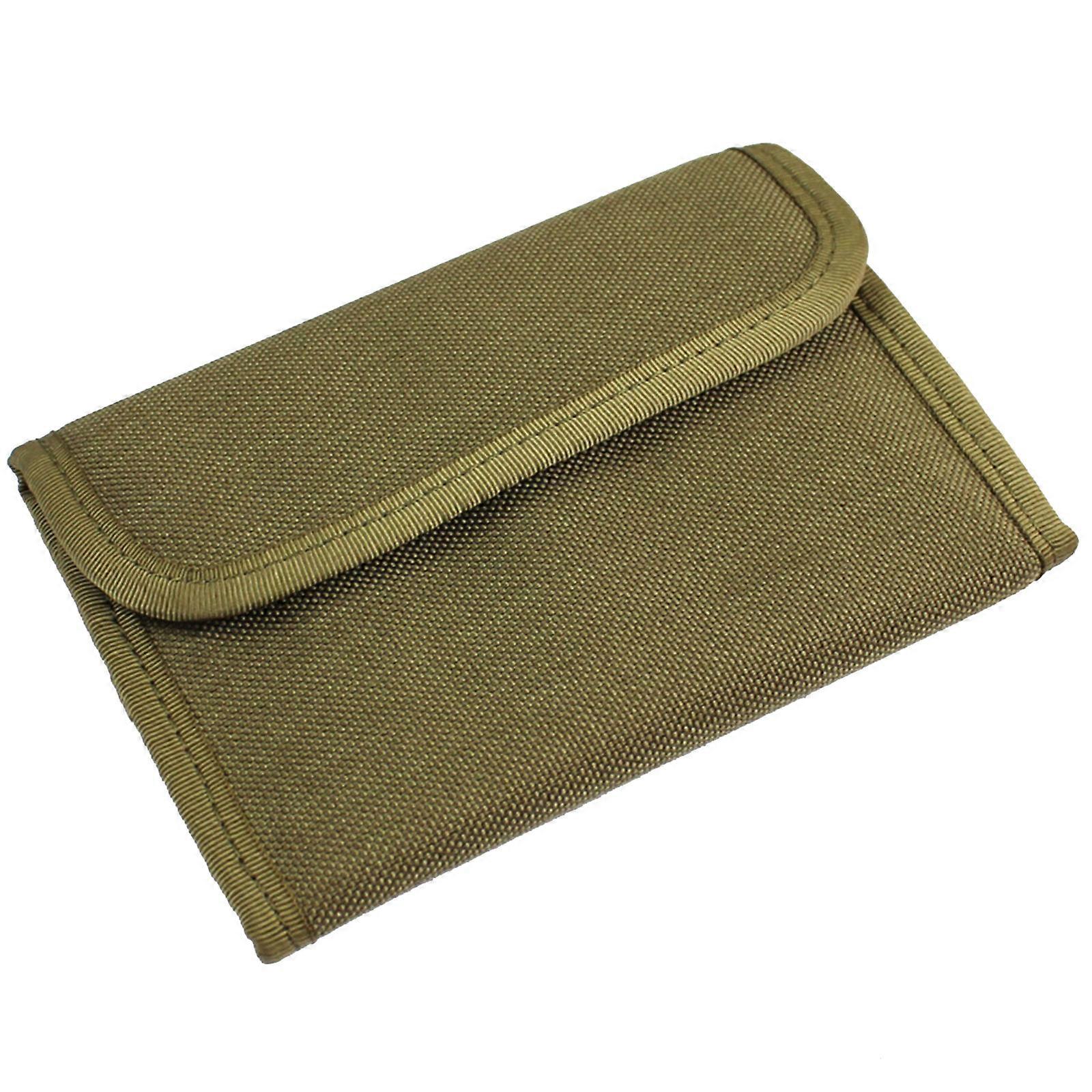 Outdoor Nylon Trifold Wallet Lightweight Tactically Wallet Travel Coin Purse Card Holder Pocket Handbag Gifts for Men  Mud Color