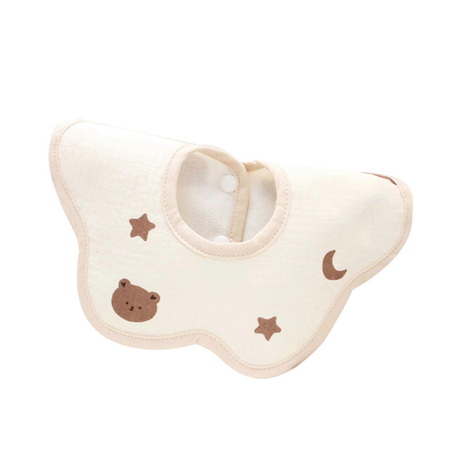 Baby Bibs Petal Feeding Bibs with cartoon Pattern for Infant Toddlers 360° Rotating Drooling Apron Cotton Burp Cloths