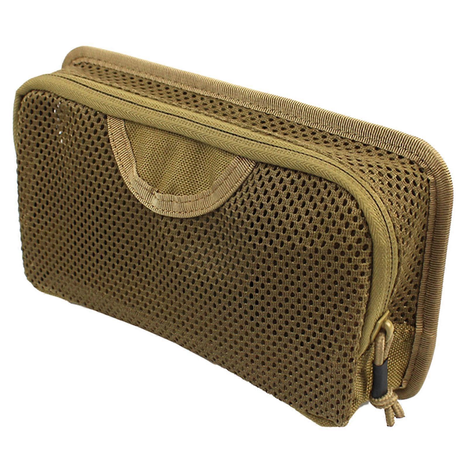 Utility Bag Insert Modulars Organiser Utility Admin Pouch Bag Double Zipper Nylon Mesh Pocket for Tools  Mud Color