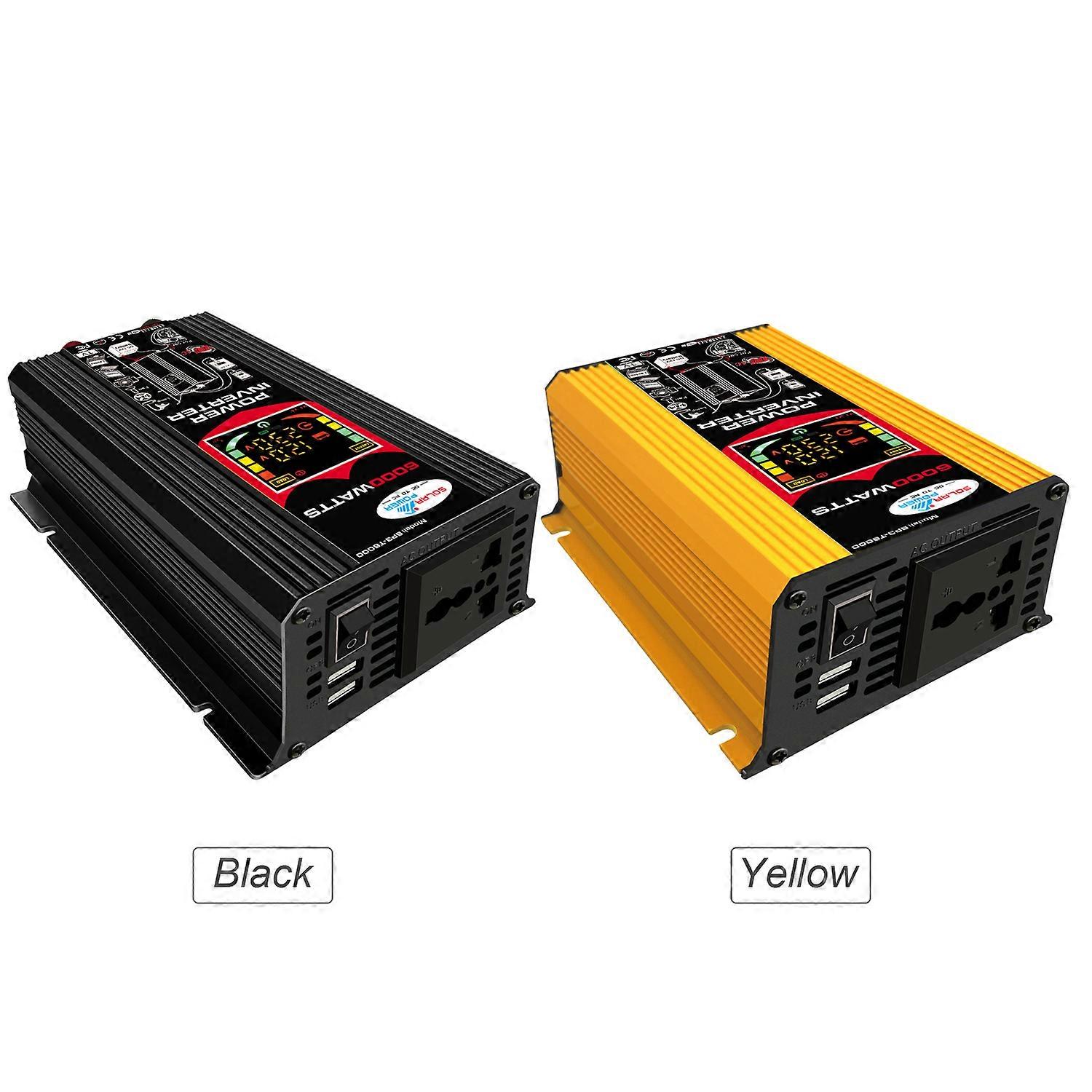 Modified Sine Wave Inverter High Frequency 6000W Power Watt Power Inverter DC 12V to AC 110V Converter Car Power Charger Inverter with 2.1A Dual USB