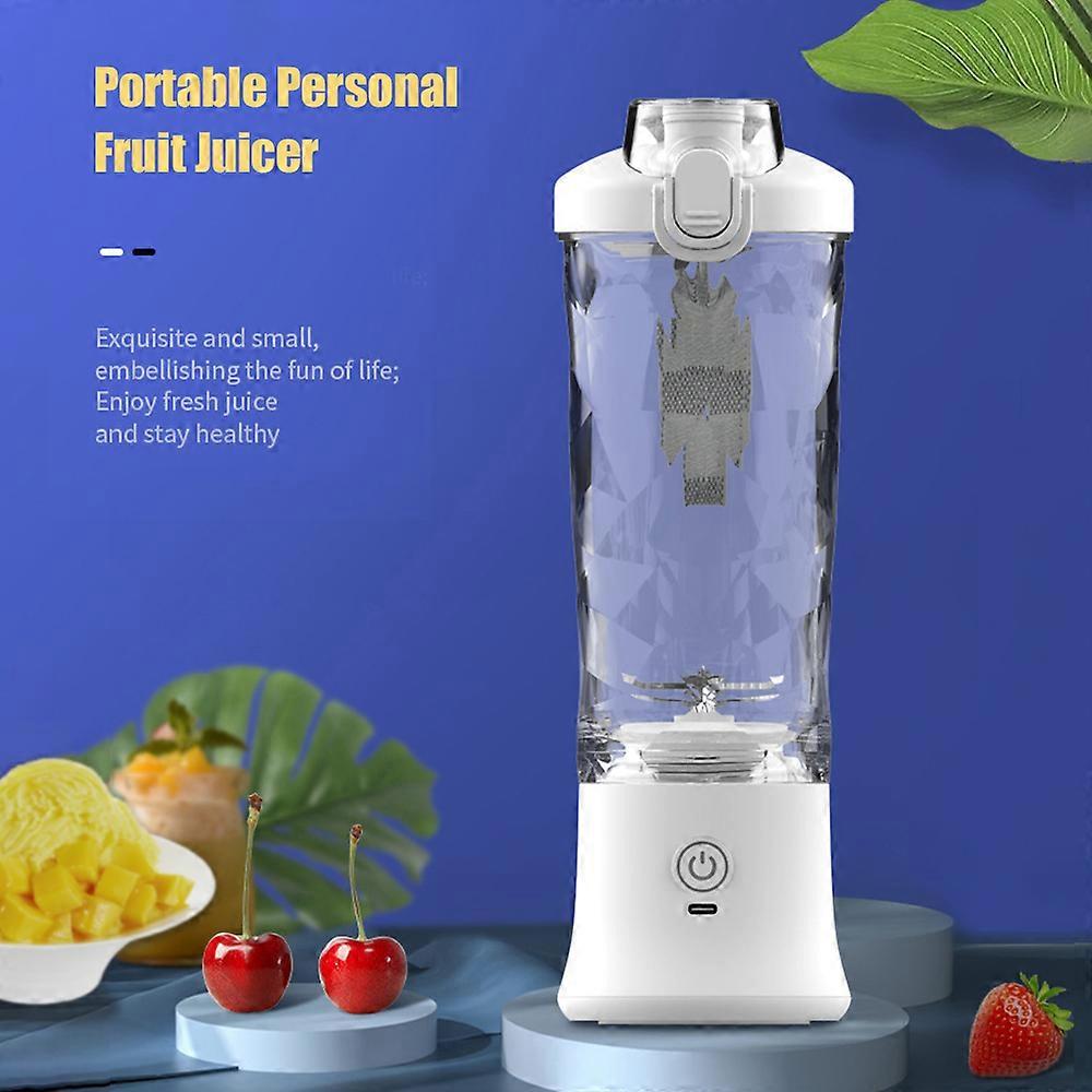 Portable Personal Blender for Shakes and Smoothies 600ml Fruit Juicer with 6 Blades 150W Power 2 Modes Built-in Battery Waterproof Fruit   Mixer for 