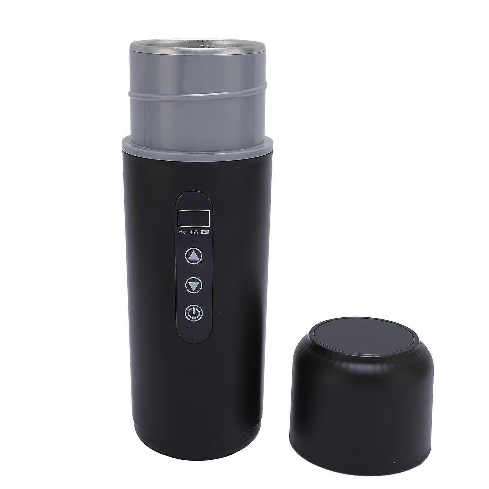 Portable Car Heating Cup 500ml Electric Kettle 12V 24V Black