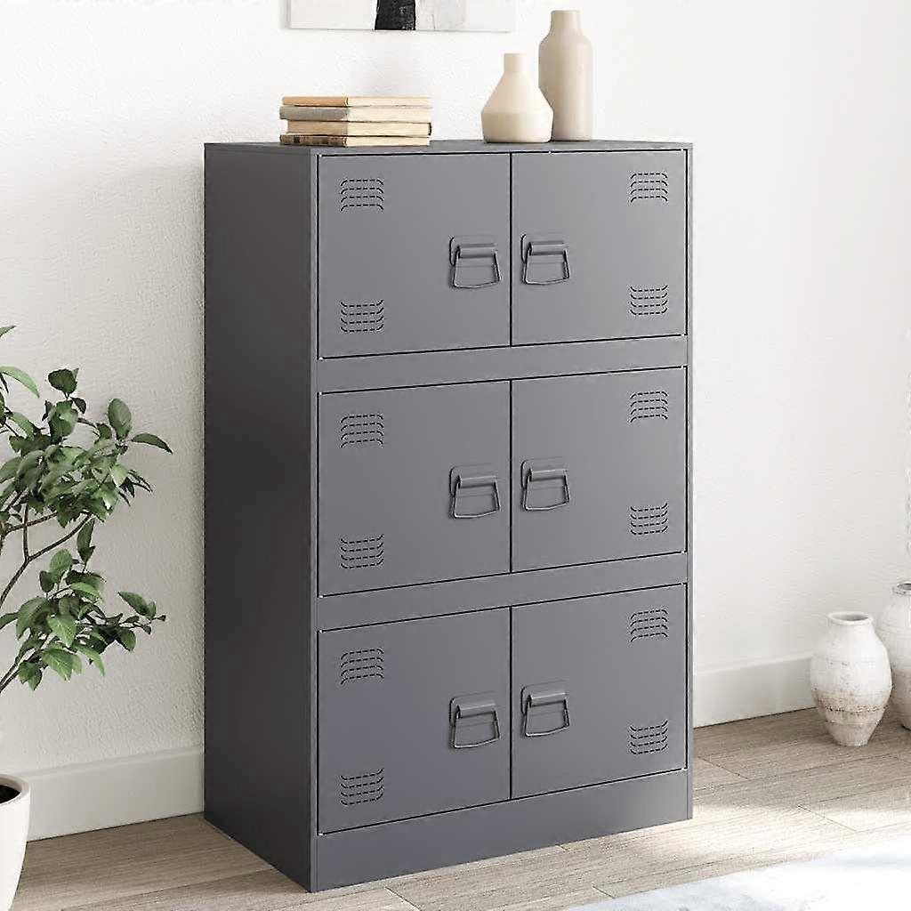 Sideboard Anthrazit 67x39x107 cm Stahl