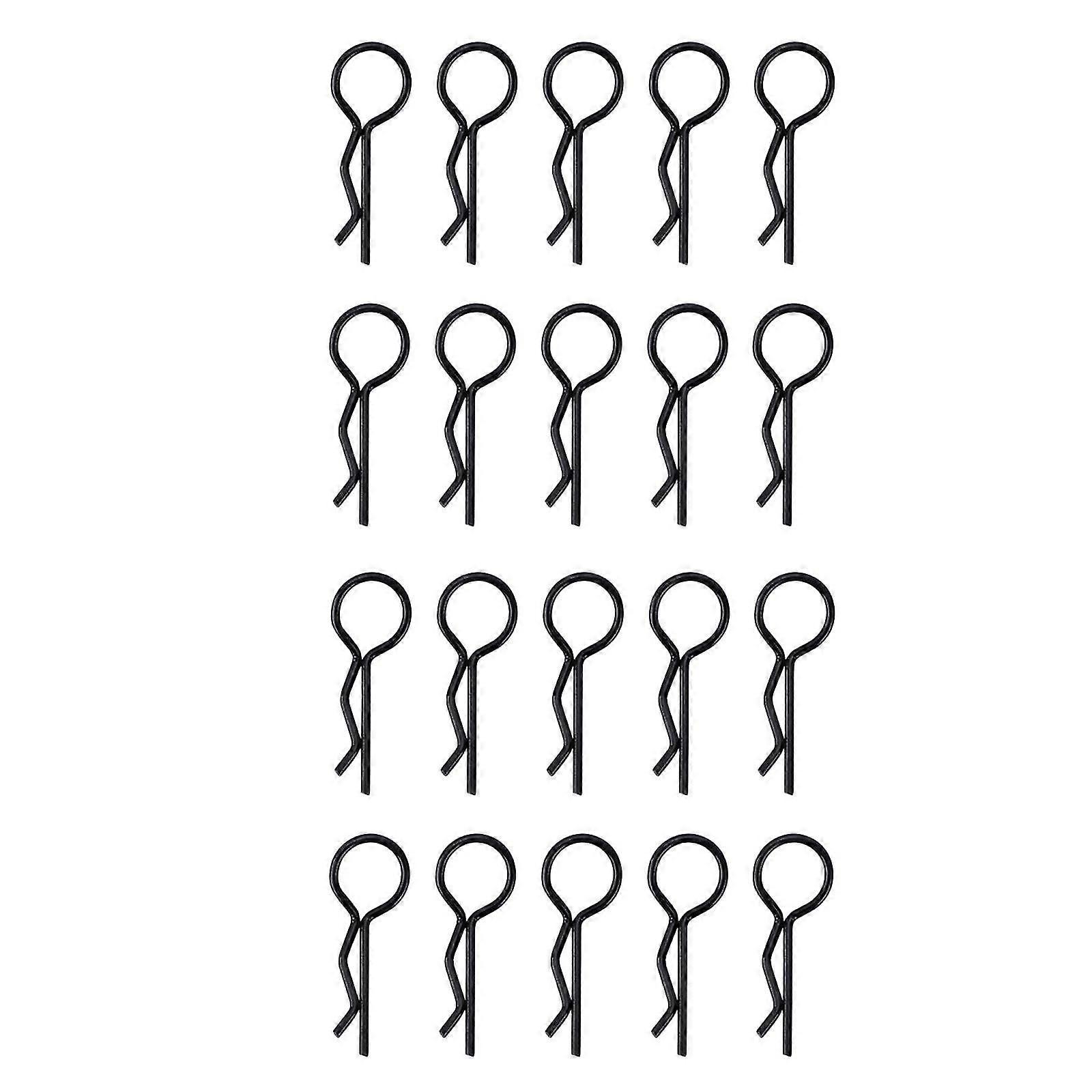 20/Set Universal RC Body Clips Pins for 1:6 1:8 RC Crawler Buggy Monster Black