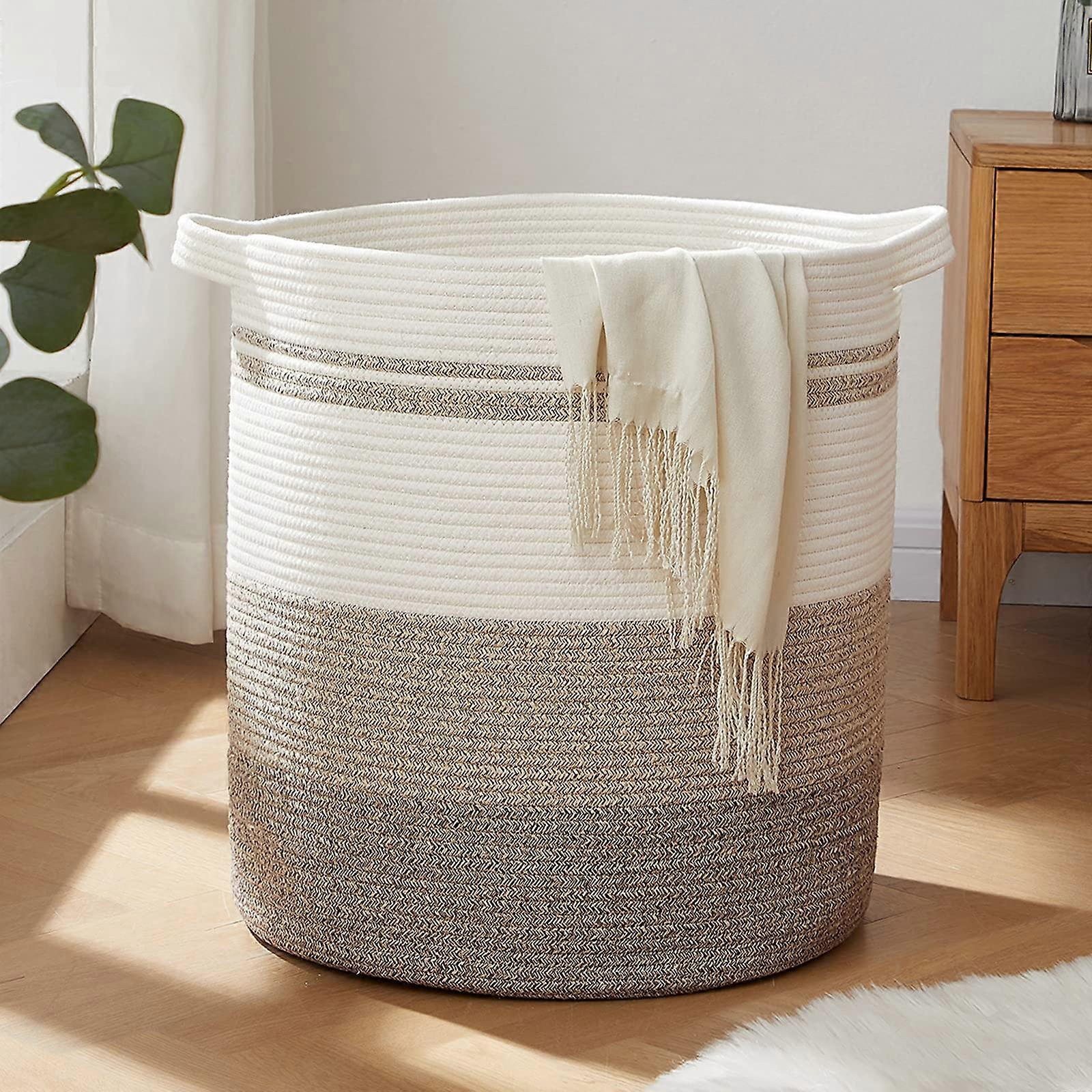 Decorative Laundry Baskets Hamper for Living Room Storage 20x18in