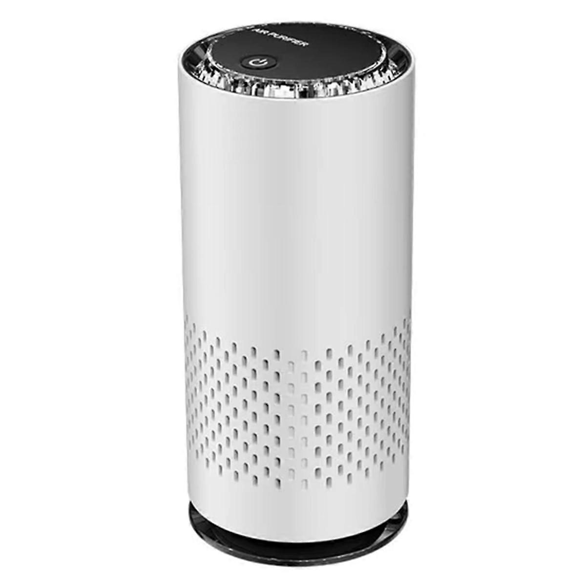 USB Car Air Purifier with HEPA & Ionizer White