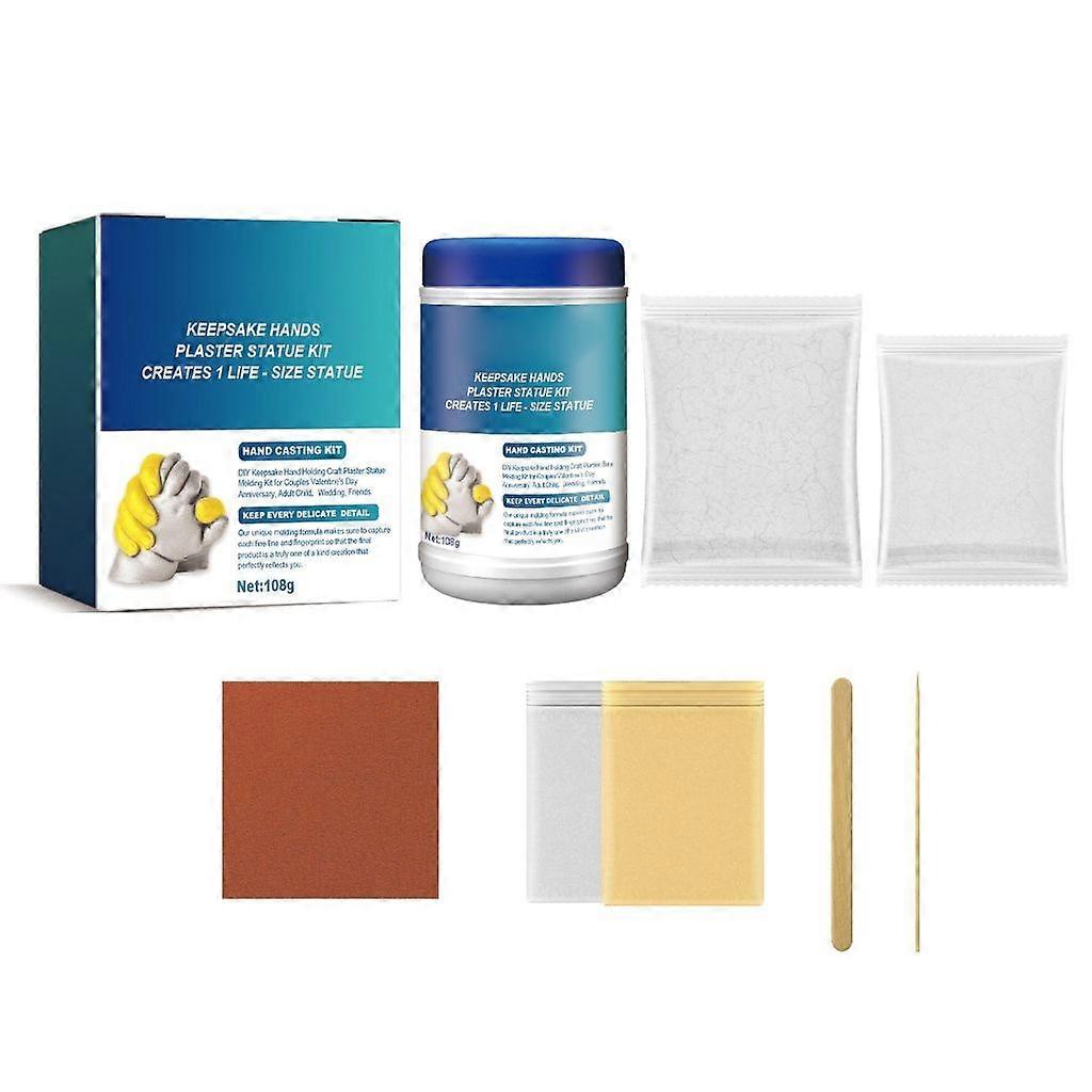 1 Set DIY Hand Casting Molds 3D Mould Kits Unique Crafts with Cloning Powder