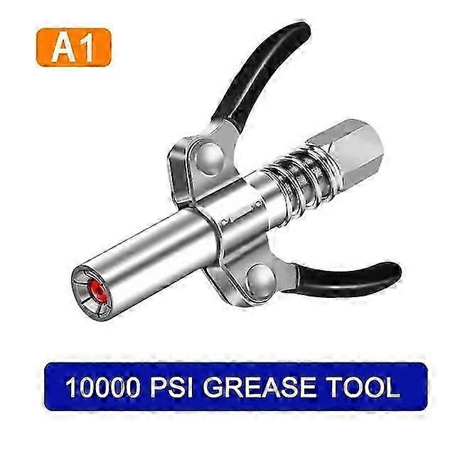 Grease Tool Coupler Double Handle Stainless Oil Injector Nozzle 10000 Psi Heavy-duty Quick Lock Npt I/8 Leak-free Grease Tool
