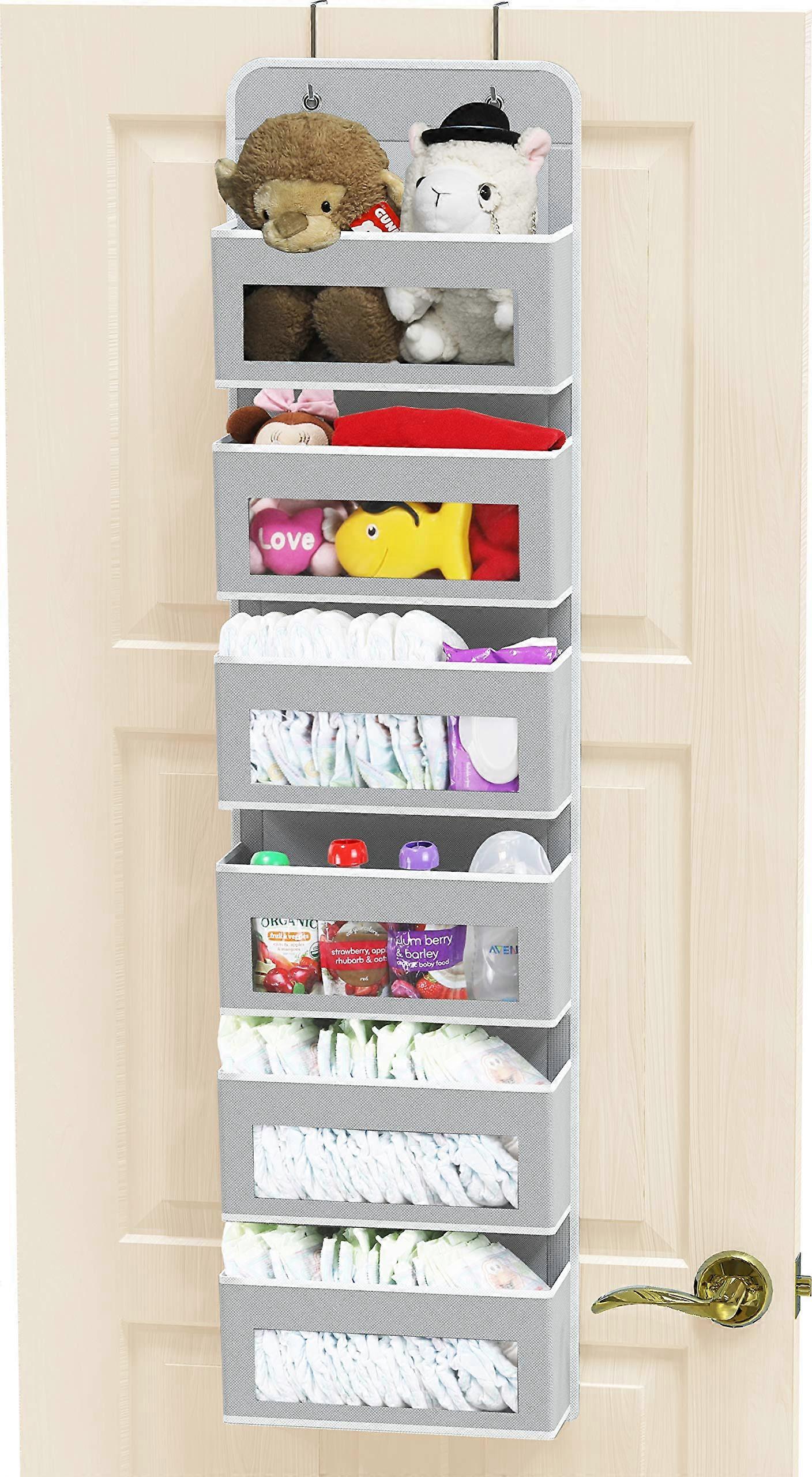 Door/Wall Installation 6 Clean Window Mobile Organizer, Gray