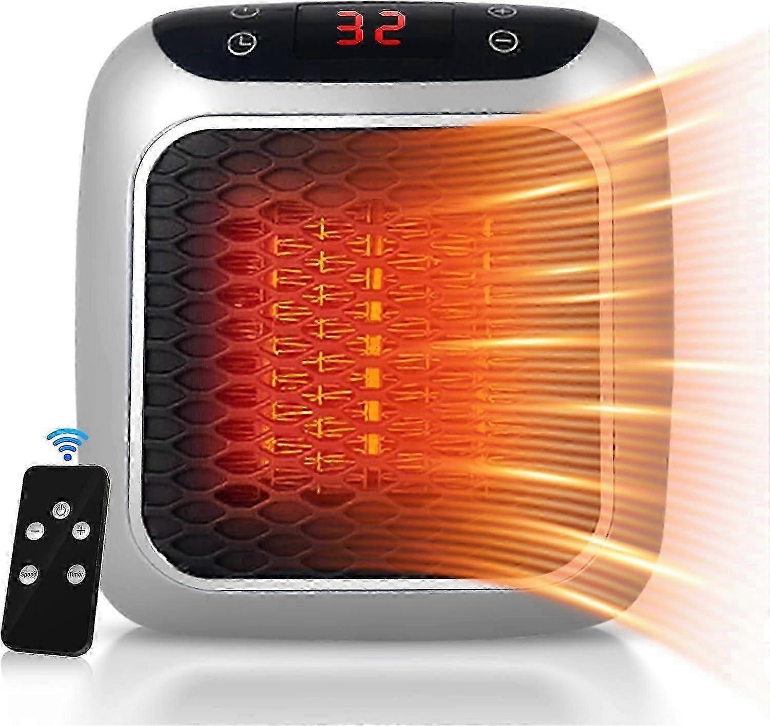 800W Ceramic Space Heater with Remote 12H Timer & LED Display