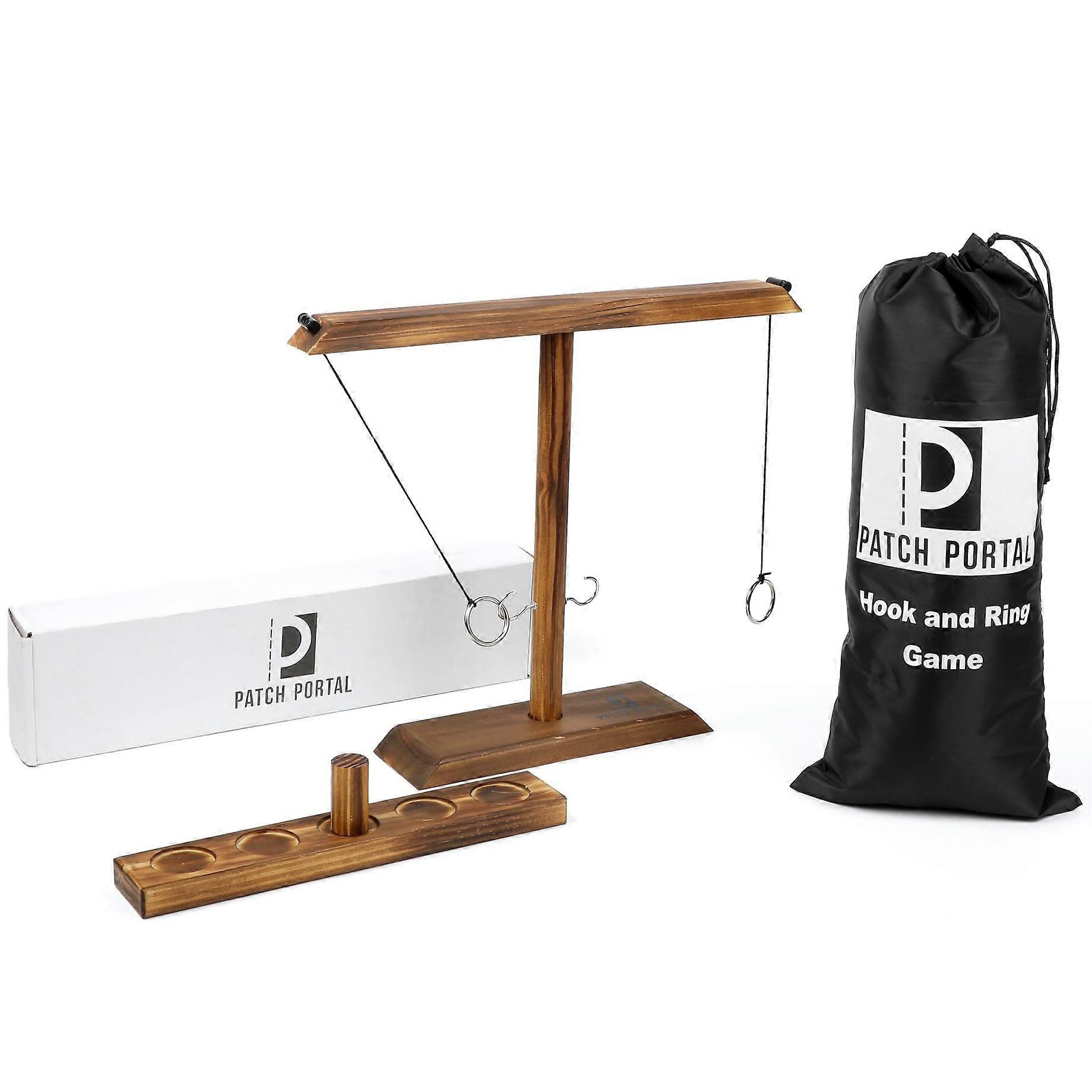 Hook and Ring Toss Game – Fast-Paced Outdoor & Indoor Game for Adults – Sturdy Design