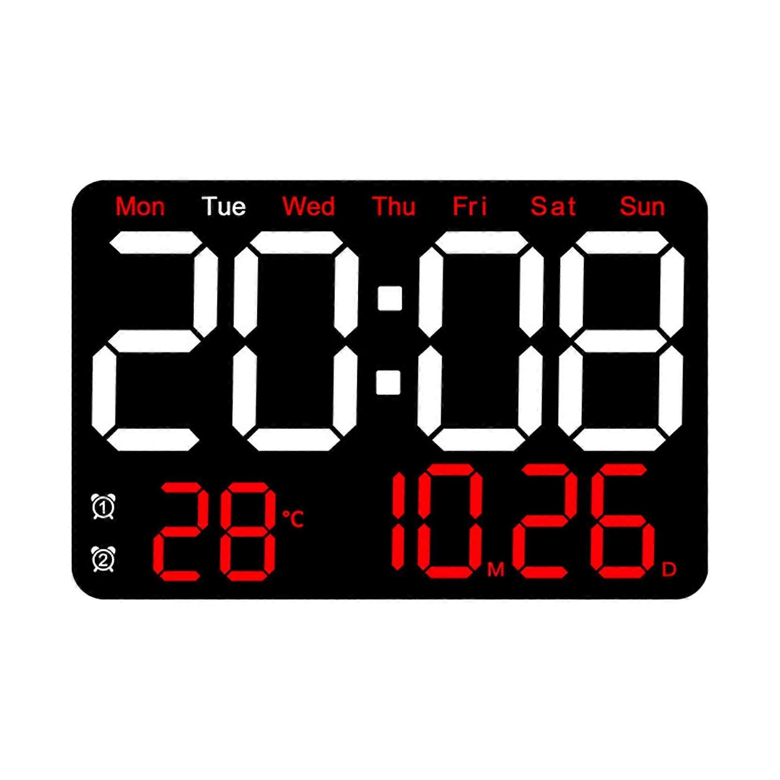 Digital Alarm Clock Calendar Clock Temperature Date Week Display Memory Mode