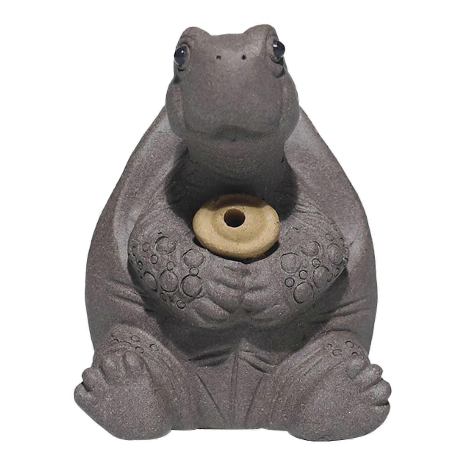 Incense Burner Gift Decorative Turtle Statue for Desk Tea Lovers Bookshelf