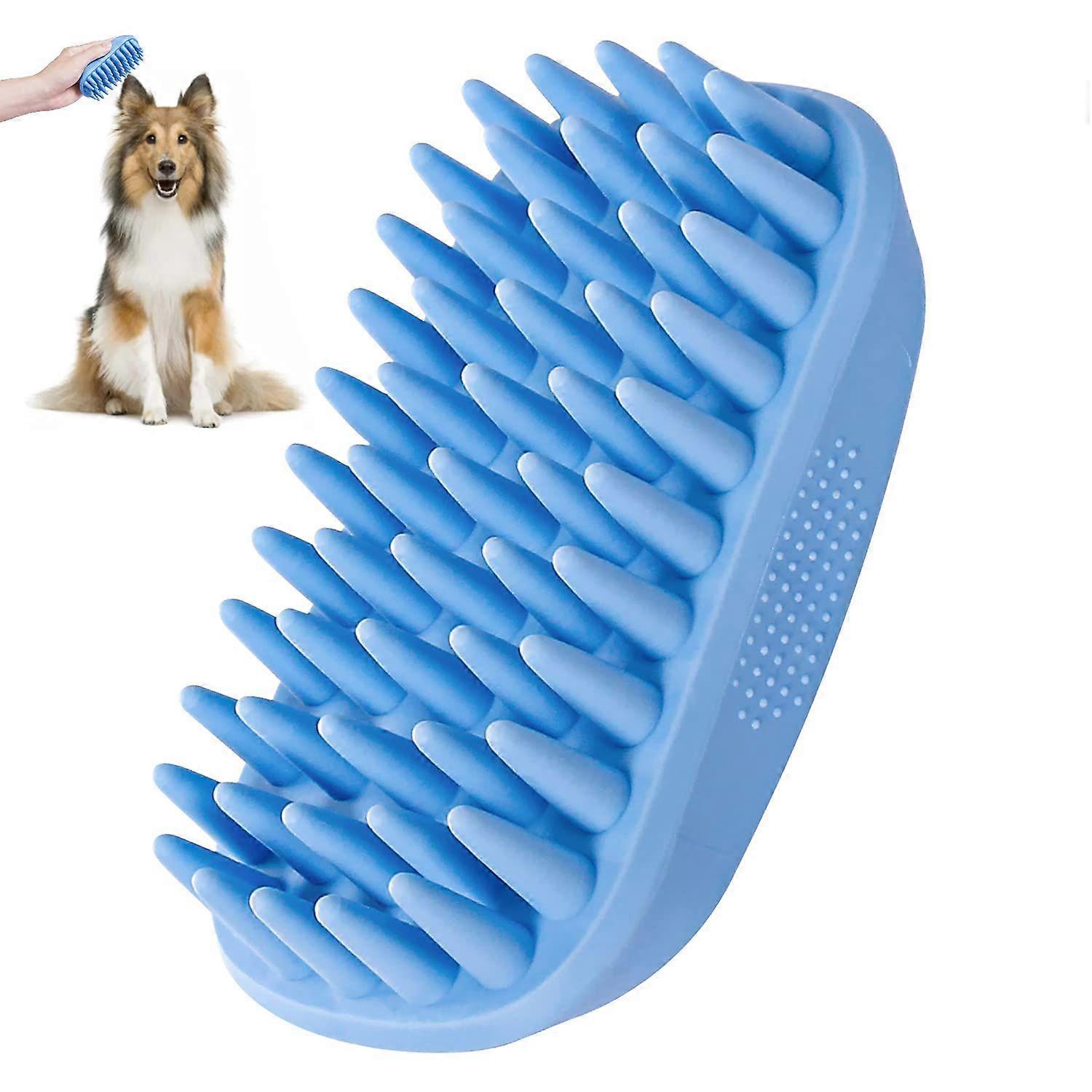 Pet Grooming Curry Brush Dog Bath Brush,Rubber Dog Shampoo