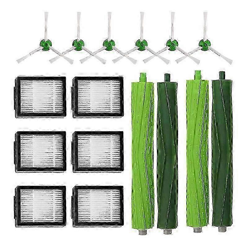 AD-16Pcs Total Accessory Kit suitable for Roomba E5/I7, Large Replacement Pack suitable for IRobot Roomba E5 E6 I7 I7+