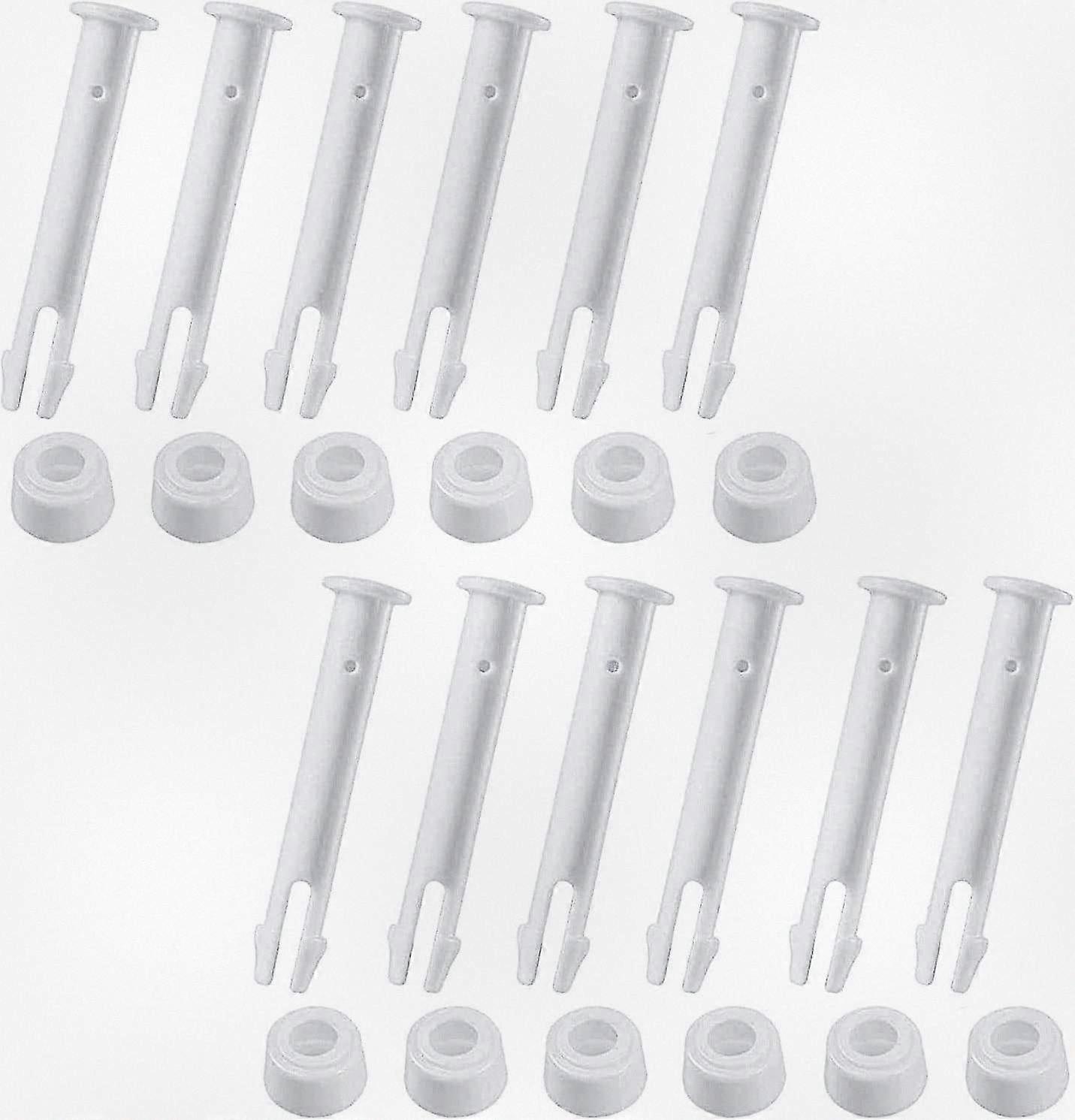 12 Pack Swimming Pool Connector Pins with Rubber Seals for 10 to 12 Foot Round Metal Frame Pools - 6cm Size