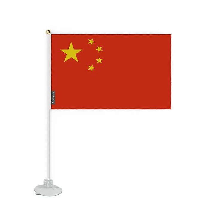 Flag - China - Mini Suction Cup Flag - 14 x 21 cm - Polyester - Double-Sided Print
