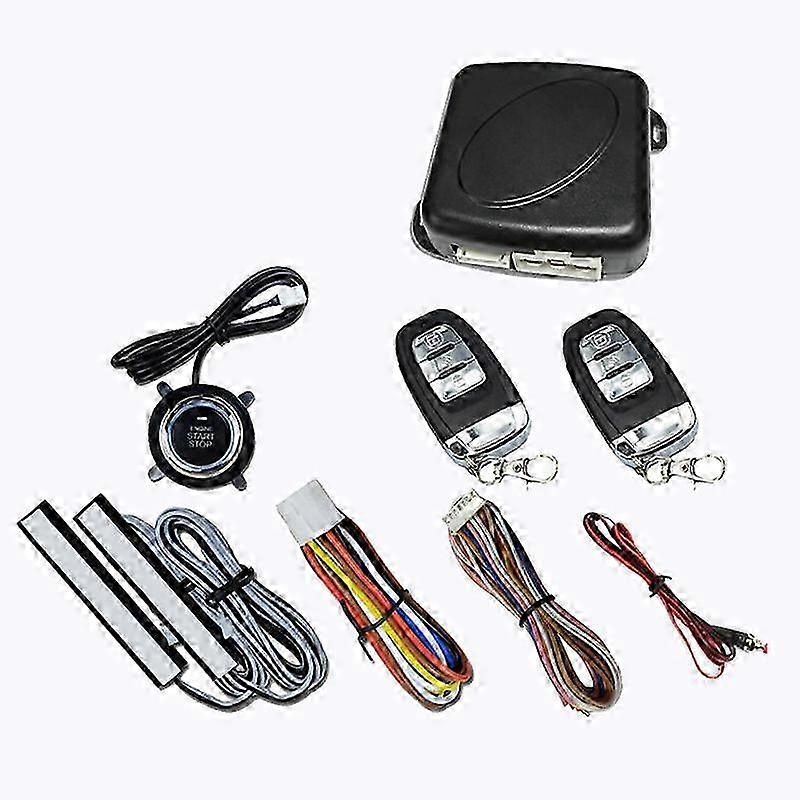Keyless Entry System with Push Button Start, Remote Engine Start Stop & Alarm Security for Car SUV